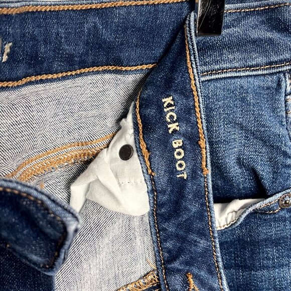 American Eagle Stretch Dark Kickboot Bootcut Jeans Size 18 Long #62 - Picture 6 of 9